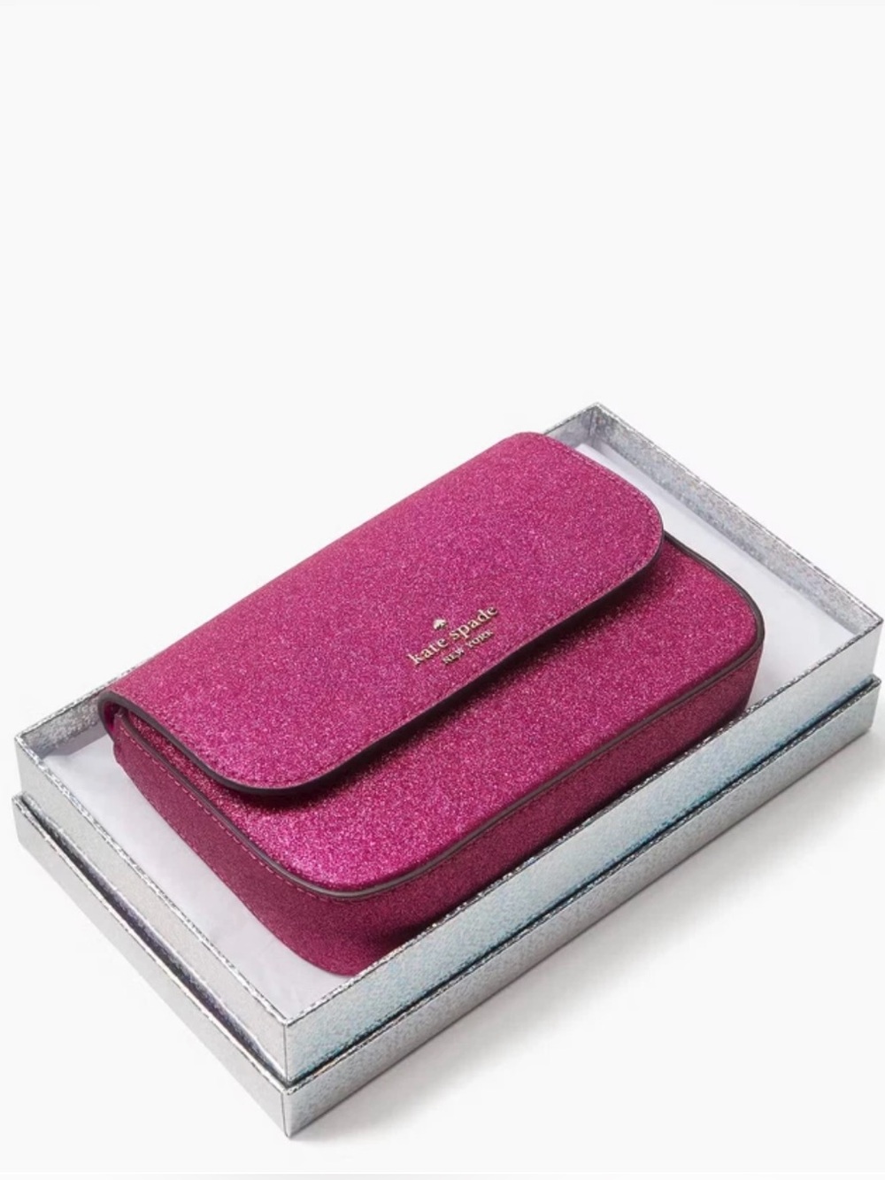 Kate Spade Lola Glitter Boxed Convertible Belt Bag - NIB - Color Pink - Picture 4 of 5